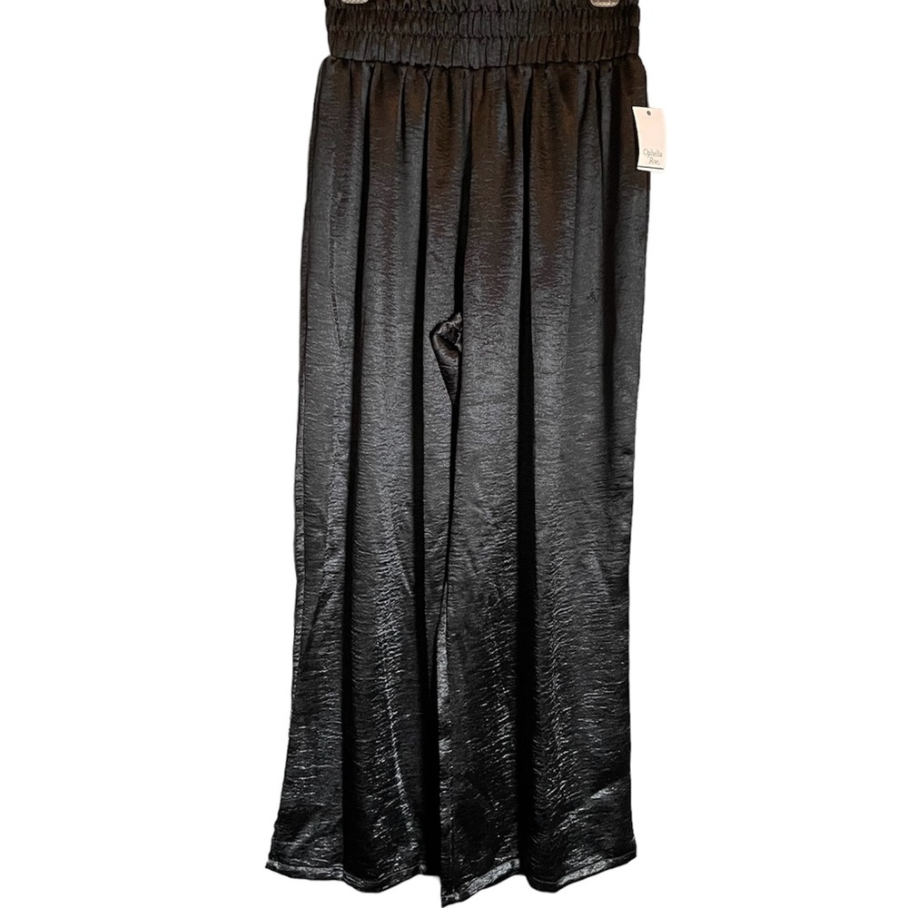 Satin Wide Leg High-Rise Pants Ophelia Roe